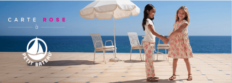 Bandeau Carte Rose Veepee Petit Bateau