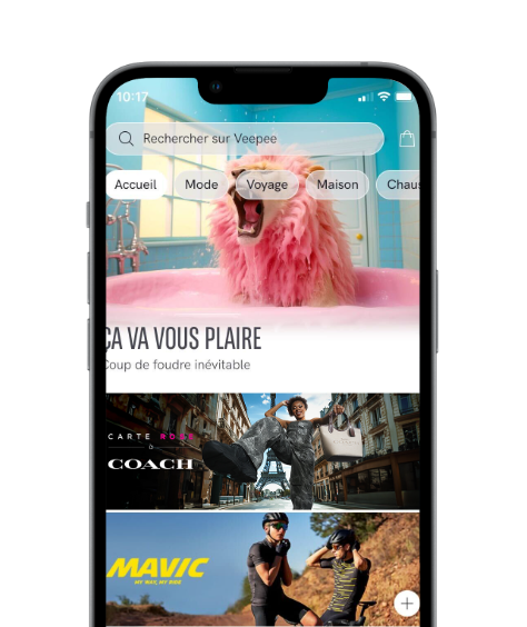 Position P1 Display Retail sur le site Veepee pour Coach